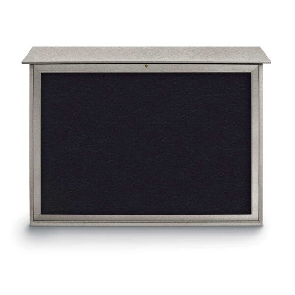 Indoor Enclosed Combo Board, 42"x32", Satin Frame/Green & Pearl